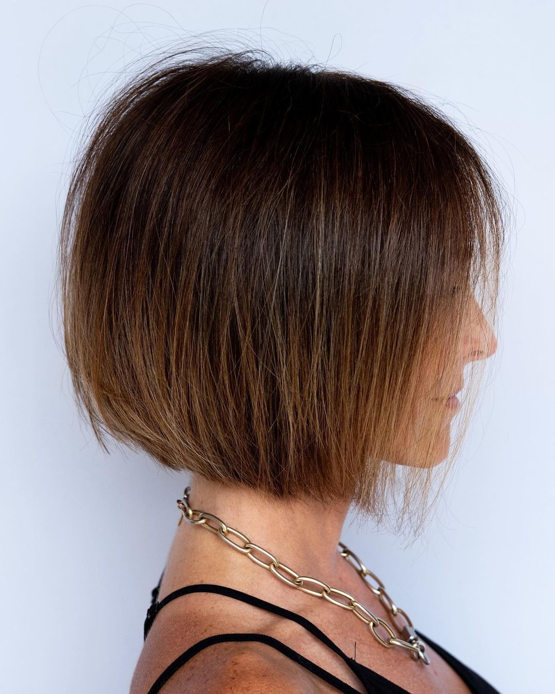 Blunt Chin Length Bob Cut