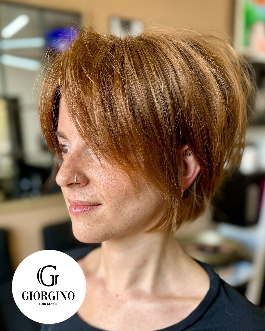 Layered Pixie Bob with Side Bangs